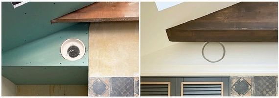 Диффузор под покраску скрытого монтажа SECRET RING 125/150 с приточно-вытяжным вентилятором