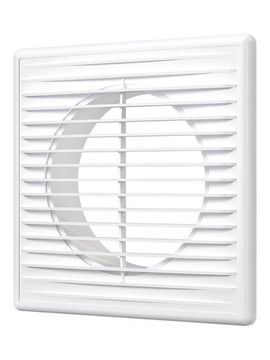 Решетка вентиляционная ПФ фланец D100 разъемная 150x150 пластик ERA