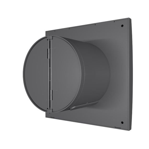 Вентилятор накладной AURA D100 обратный клапан Dark gray metal DICITI