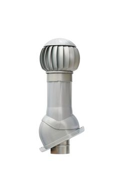 Готовый комплект, изолированный для кровли с профилем Монтеррей (Monterrey) и его аналогами d 125/160 мм, цвет серебристый RAL 9022, серия Twister