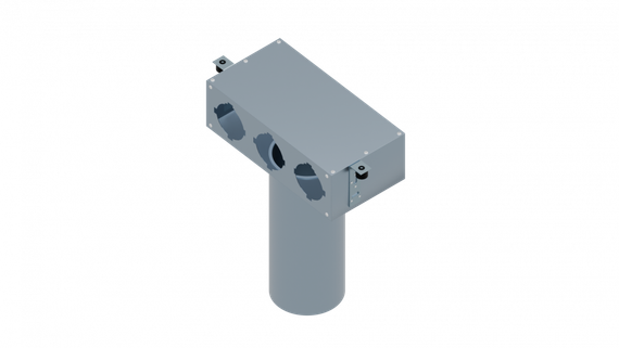Flexag PCP-125/75x3 пленум вентиляционный потолочный, D125, на 3 выxода, L=300 мм