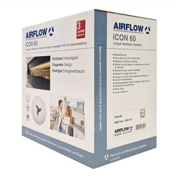 Вентилятор накладной Airflow iCON ECO 60