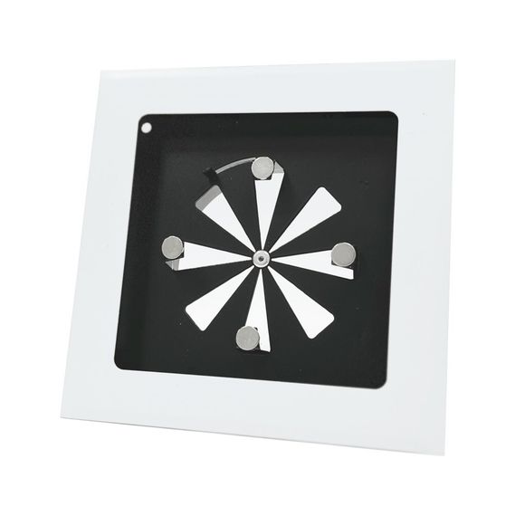 Диффузор приточно-вытяжной на магнитах регулируемый НДК-125 декоративный металлический белый