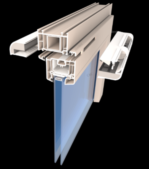 Оконный приточный клапан Ventec VT 325 RAL 7016 с контролем потока воздуха и акустической шумоизоляцией