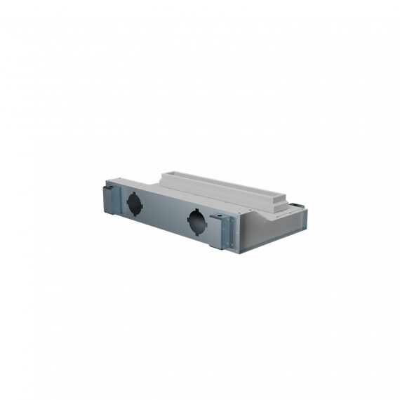 Flexag RAN-1-500-25-W щелевой диффузор с низкопрофильной КСД под натяжной потолок, белый